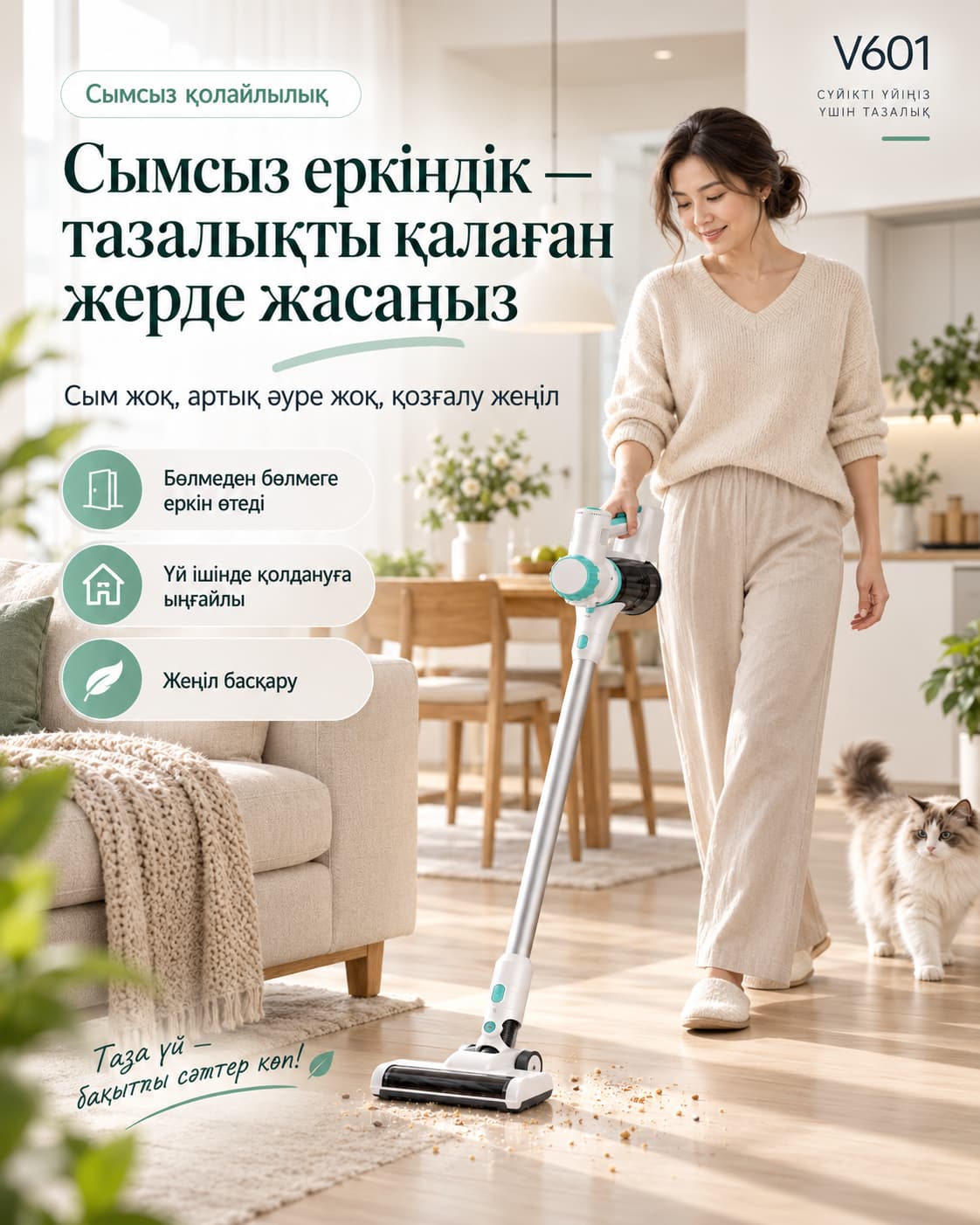 Сымсыз щеткасыз шаңсорғыш (екі үлгі) Тауар туралы толық 1