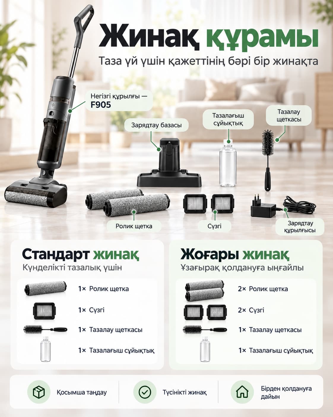 F905 сымсыз жууға арналған шаңсорғыш Тауар туралы толық 7