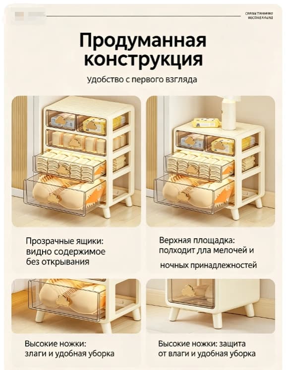 Іш киімдерге арналған жәшікті ұйымдастырғыш, көп қабатты, жатақханаға және үйге арналған әдемі сақтау жәшігі Тауар туралы толық 2