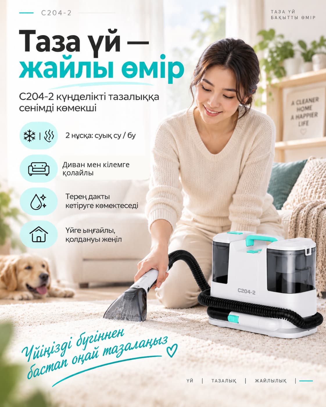 Шашыратқыш-сорғыш мата тазалағыш сериясы (екі үлгі) Тауар туралы толық 8